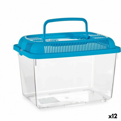 Akvaarium Käepidemega Keskmine Sinine Plastmass 3 L 17 x 16 x 24 cm (12 Ühikut)