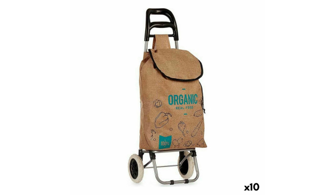 Iepirkumu ratiņi Organic Brūns 3,3 L 36 x 95 x 35 cm (10 gb.)