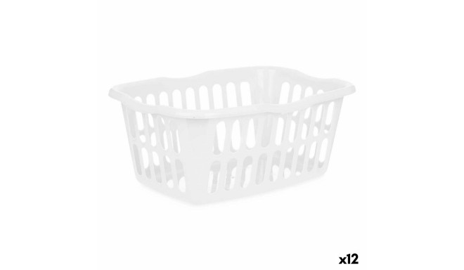 Basket White polypropylene 50 L 58 x 24 x 42 cm (12 Units)