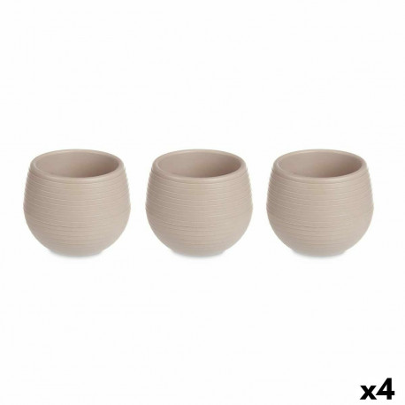 Pottide komplekt Ibergarden ES0501214S3 ES0501214S3 Pruunikashall Plastmass 16,5 x 16,5 x 14,5 cm 51