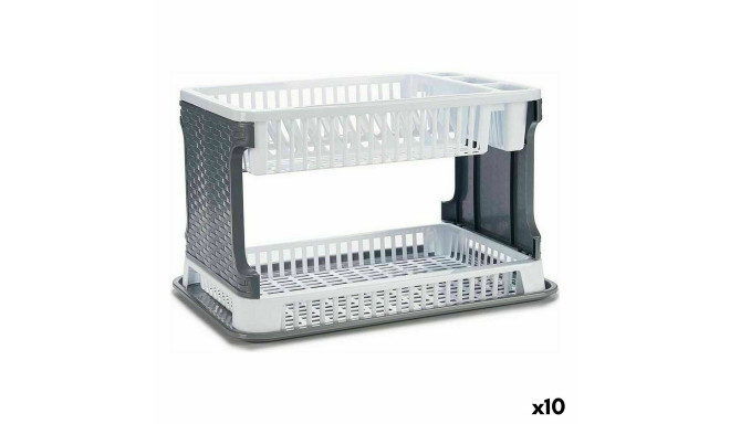 Draining Rack for Kitchen Sink Kinvara TP7071-1 White 44,5 x 30,3 x 27 cm (10 Units)