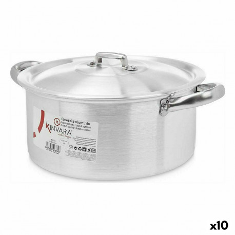 Casserole with lid Kinvara 100006 100006 Silver 4 L 31 x 13 x 24 cm 24 x 13 x 31 cm (10 Units)
