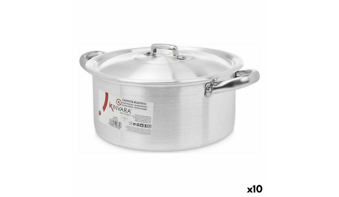 Kastrul kaanega Kinvara 100006 100006 Hõbedane 4 L 31 x 13 x 24 cm 24 x 13 x 31 cm (10 Ühikut)