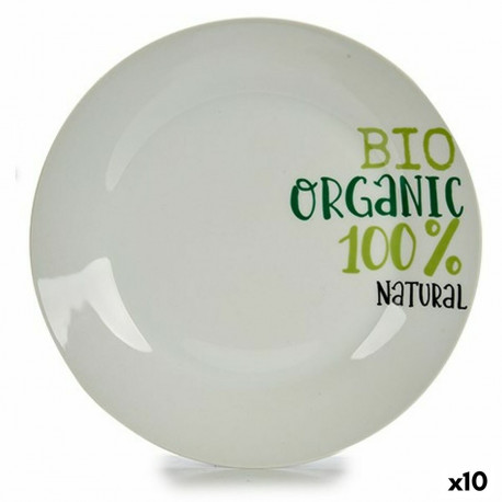 Flat Plate 136900A Organic Porcelain Printed 24,4 x 2,6 x 24,4 cm (10 Units)