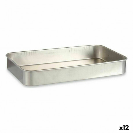 Kõrgete Äärtega Ahjupann Kinvara 100154 100154 Hõbedane Alumiinium 28,5 x 6,5 x 46 cm 46 x 6,5 x 28,