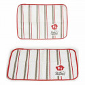 Table Mat Bon Appetit White Red 33 x 0,3 x 48 cm (12 Units)