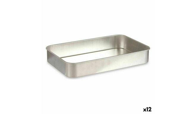 Kõrgete Äärtega Ahjupann Kinvara 100153 100153 Hõbedane Alumiinium 41 x 6,5 x 26 cm (12 Ühikut)