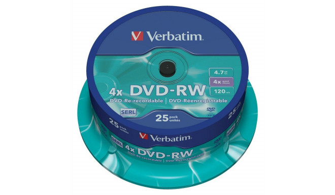 DVD-RW Verbatim    25 gb. Daudzkrāsains 4,7 GB 4x