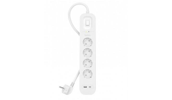 Surge Protector SurgePlus 4x schuko 1xUSB-A 1xUSB-C 525J 2m