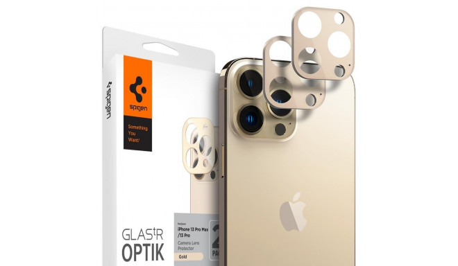 Spigen phone camera Protector Optik.tR iPhone 13 Pro/13 Pro Max, gold 2pcs