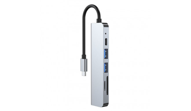 TECH-PROTECT V4-HUB ADAPTER 6IN1 GREY