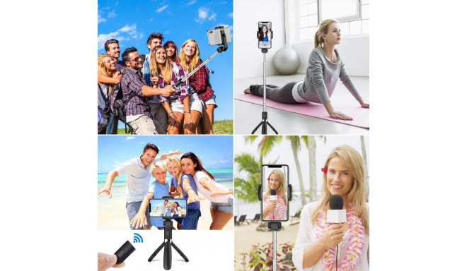 TECH-PROTECT L02S BLUETOOTH SELFIE STICK TRIPOD BLACK