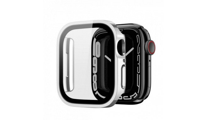 DUX DUCIS case HAMO with protective glass for Apple Watch 7 / 8 / 9 41 mm silver