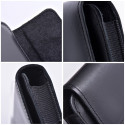 ROYAL - Leather universal belt holster / black - Size M - for IPHONE 12 MINI / 13 MINI / SAMSUNG A40