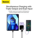 Power Bank BASEUS QPow - 10 000mAh LCD Quick Charge PD 22,5W with cable to Type C purple PPQD020105