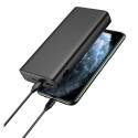 Power Bank VEGER T100 - 20 000mAh LCD Quick Charge PD 65W black (for laptop also) (W2032C-100)
