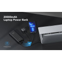 Power Bank VEGER T100 - 20 000mAh LCD Quick Charge PD 65W black (for laptop also) (W2032C-100)