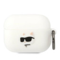 Original case KARL LAGERFELD KLAPRUNCHH for Apple Airpods Pro (3D Sil NFT Choupette / white)