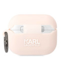 Original case KARL LAGERFELD KLAPRUNCHP for Apple Airpods Pro (3D Sil NFT Choupette / pink)