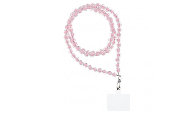COLORFUL Phone lanyard, Phone pendant / cord length 120cm (60cm in the loop) / on neck - lite pink