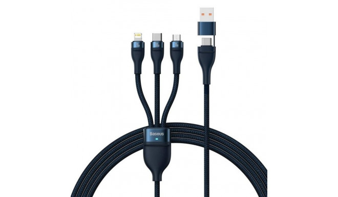 BASEUS cable 3in1 USB A / Typ C to Micro USB / Lightning / Type C PD QC 5A 100W CASS030103 1,2 m blu