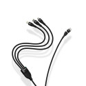 BASEUS cable 3in1 Flash Series II USB A to Micro + Lightning 8-pin + Type C 100W 1.2m blue CASS03010