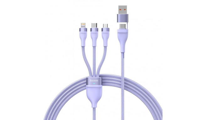 BASEUS cable 3in1 USB A / Typ C to Micro USB / Lightning / Type C PD QC 5A 100W CASS030105 1,2 m pur