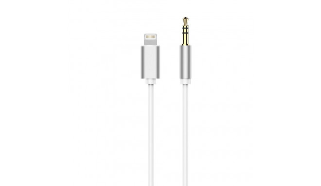Cable AUX Lightning (male) to Jack 3,5 mm (male) white