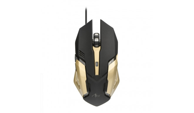 ART wire computer mouse USB A 2400 dpi AM-98 black gold