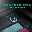 BASEUS Square metal A+A 30W Dual QC3.0 Quick Car Charger (QC3.0 SCP AFC) Black CCALL-DS01/BS-C16Q