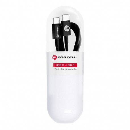 Cable USB C to USB C Forcell F-Energy QC PD Tube 1 m C293 black