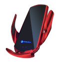 FORCELL car holder with wireless charging automatic sensor + magnetic adapters HS1 15W red
