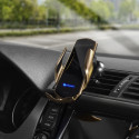 FORCELL car holder with wireless charging automatic sensor + magnetic adapters HS1 15W gold
