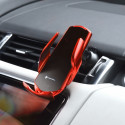 FORCELL car holder with wireless charging automatic sensor + magnetic adapters HS1 15W red