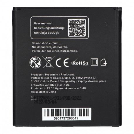 Battery for Samsung Grand Prime G530 / J3 2016 / J5 2800 mAh Blue Star Premium