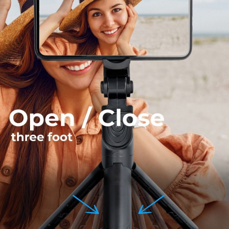 Selfie stick with wireless remote control tripod with mirror SSTR-11 black