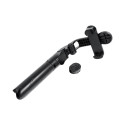 Combo selfie stick with tripod and remote control bluetooth with mirror black SSTR-11