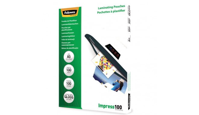 LAMINATOR POUCH GLOSSY/A5 100 100PCS 5351002 FELLOWES