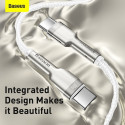 BASEUS cable Type C to Type C PD100W Power Delivery Cafule Metal Cable CATJK-C02 1 meter white