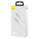BASEUS cable Type C to Type C PD100W Power Delivery Cafule Metal Cable CATJK-C02 1 meter white