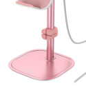 BASEUS mobile desk holder telescopic for mobile with wireless charging rose-gold SUWY-D0R