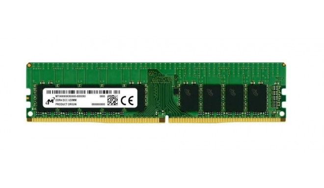 Server Memory Module|MICRON|DDR4|16GB|UDIMM/ECC|3200 MHz|CL 22|1.2 V|MTA18ASF2G72AZ-3G2R1R