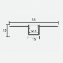 Built-in / flush-mounted anodized aluminum pr