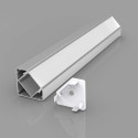 Corner anodized aluminum profile for LED stri