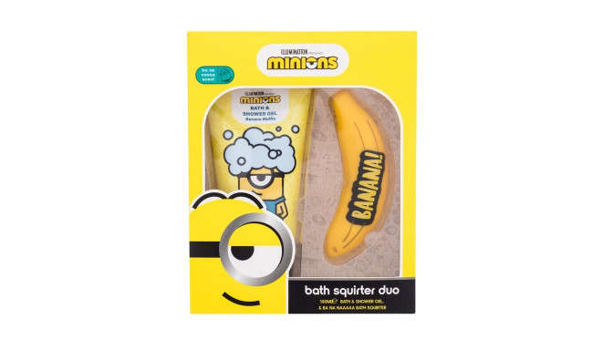 Minions Bath Squirter Duo (150ml) (Minions Bath & Shower Gel Banana Muffin 150 ml + Bath Toy)