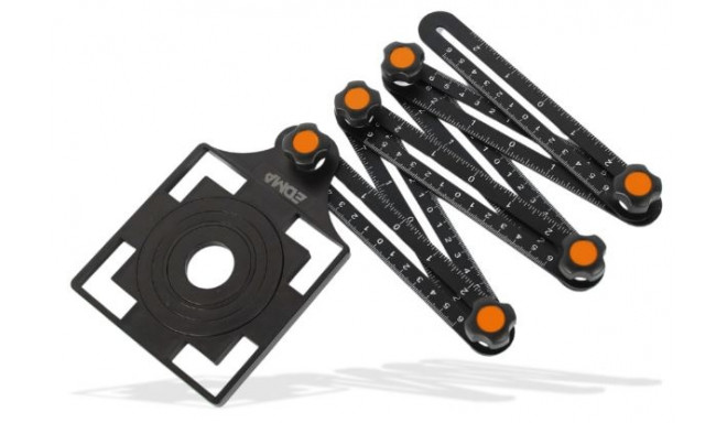 EDMA contour and marking angle tool – 6 adjustable aluminum sides, 175 mm, metric and imperial scale