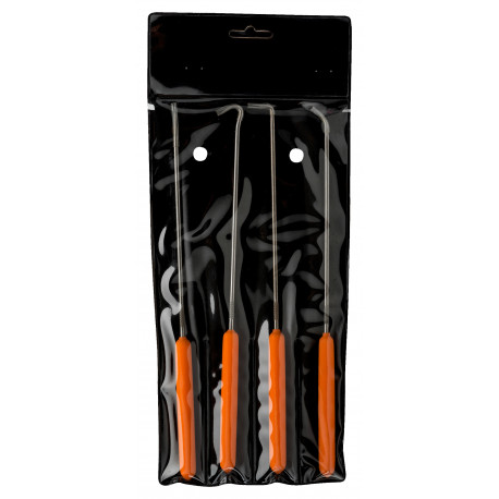 Bahco miniature awls, hooks, and picks set – 4 pieces, 130mm, stainless steel blades, plastic handle