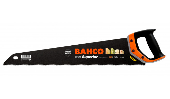 Bahco käsisaag Superior – 22" (550 mm) NXT7/8 tera, ergonoomiline kolmekomponentne käepide, madala h
