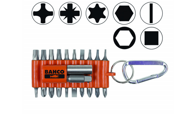 Universal bits set 22 pcs in rubber holder PH+PZ+TORX+SL