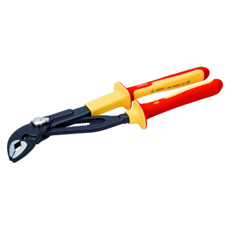 Bahco electrical slip-joint pliers – 250 mm, max 44 mm jaw opening, 1000 V VDE insulated, alloy stee
